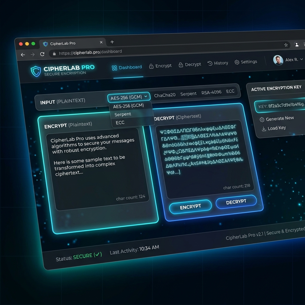 CipherLab-Pro Encryption Interface