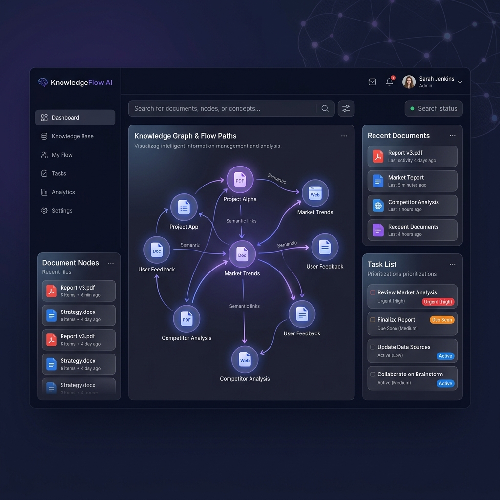 KnowledgeFlow AI Interface